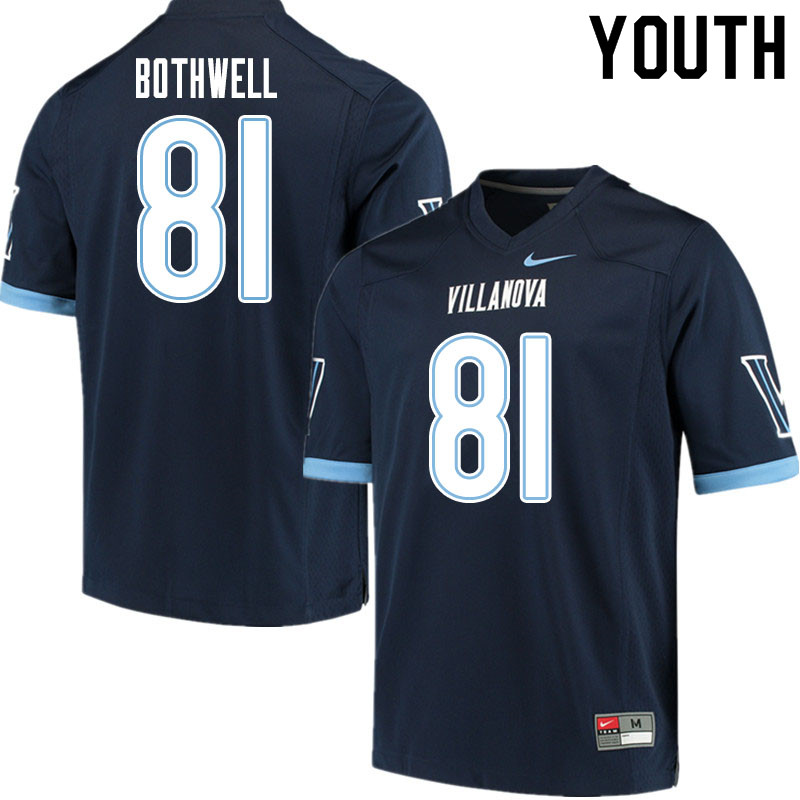 Youth #81 Mitchell Bothwell Villanova Wildcats College Football Jerseys Sale-Navy
